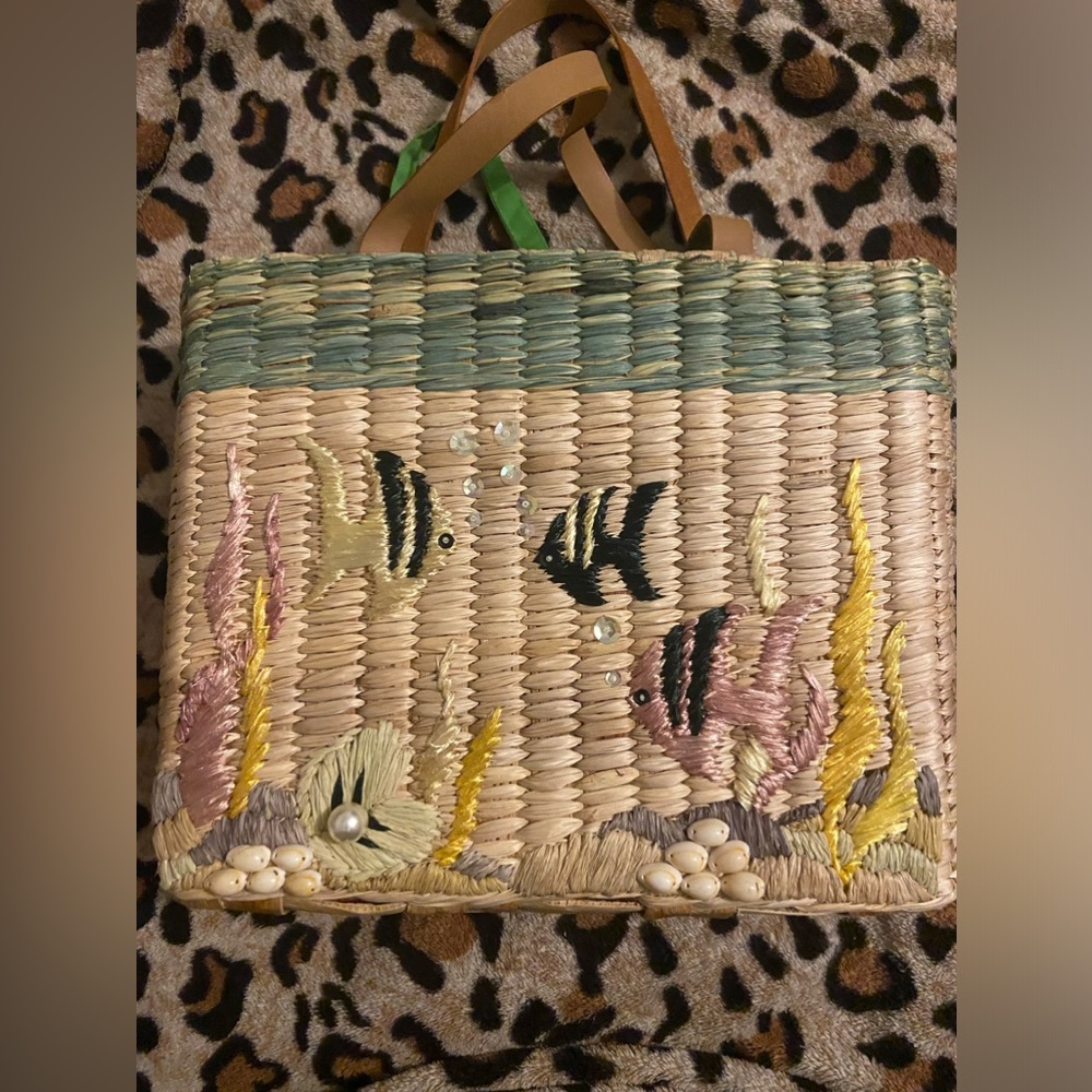 Vintage Charter Club wicker purse